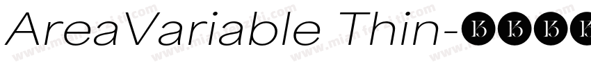 AreaVariable Thin字体转换